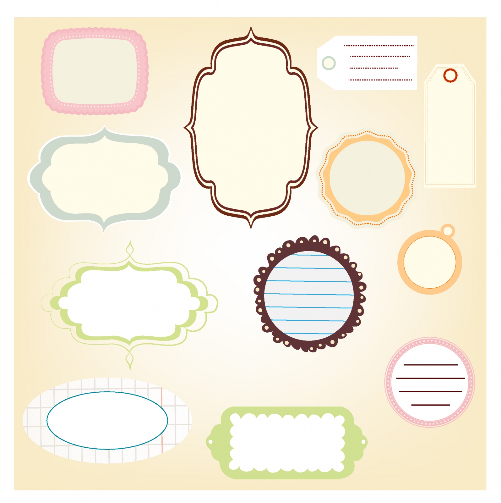 Scrapbook Label Free Vector