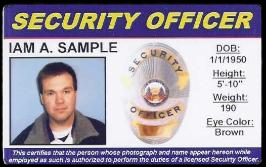 Security Officer ID Card Template