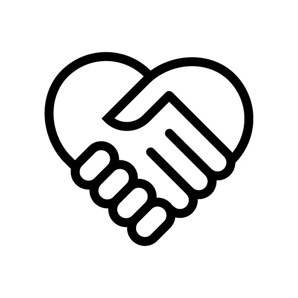 Shaking Heart Hands Symbol