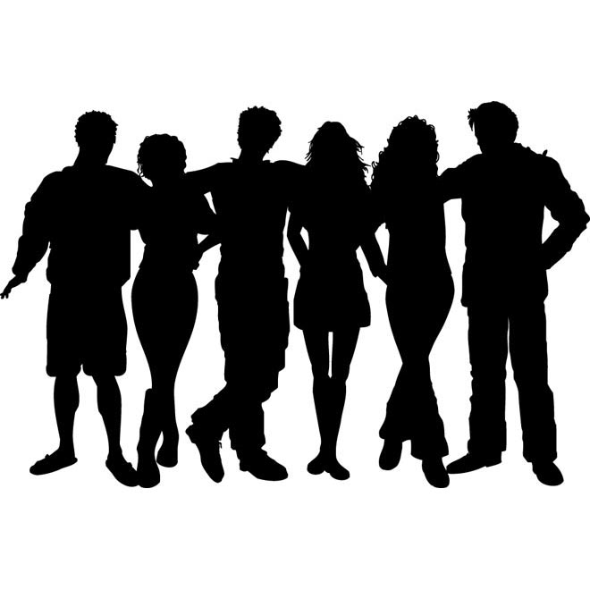 Silhouette People Group Clip Art