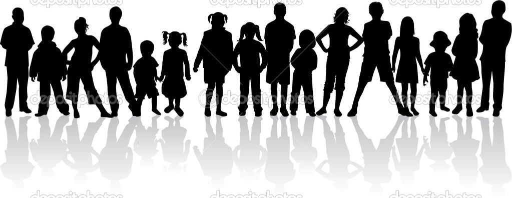 Silhouette People Group Clip Art