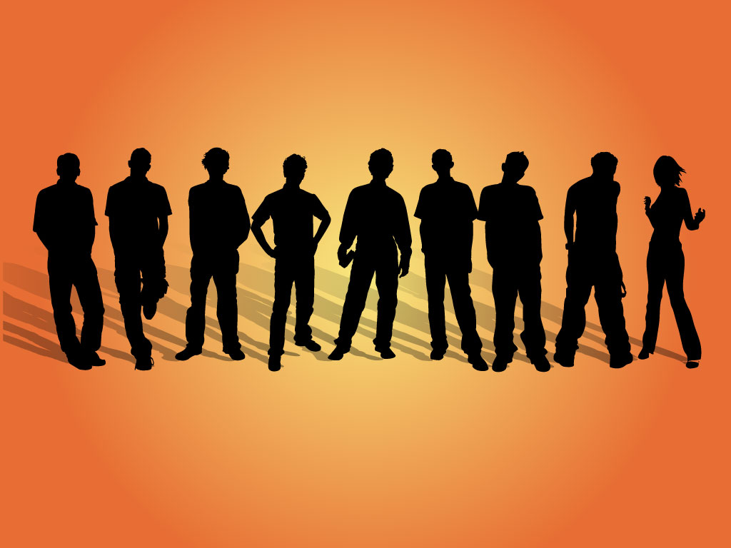 Silhouette People Group Clip Art