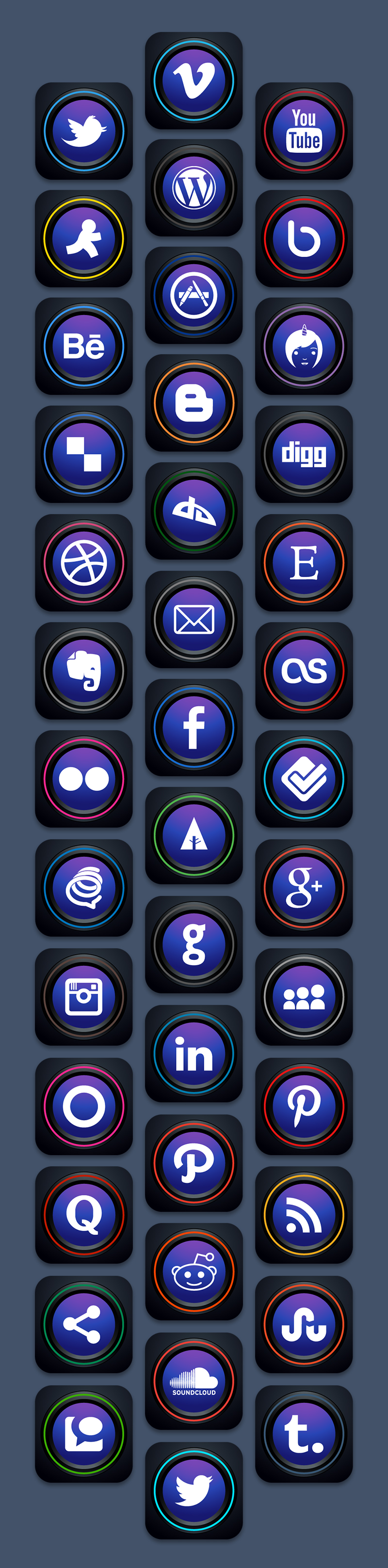 Social Media Icons Ai