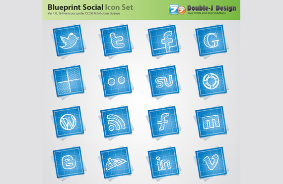 Social Media Icons Blueprint
