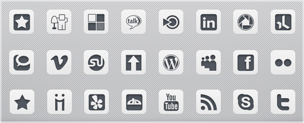 Social Media Icons Grey