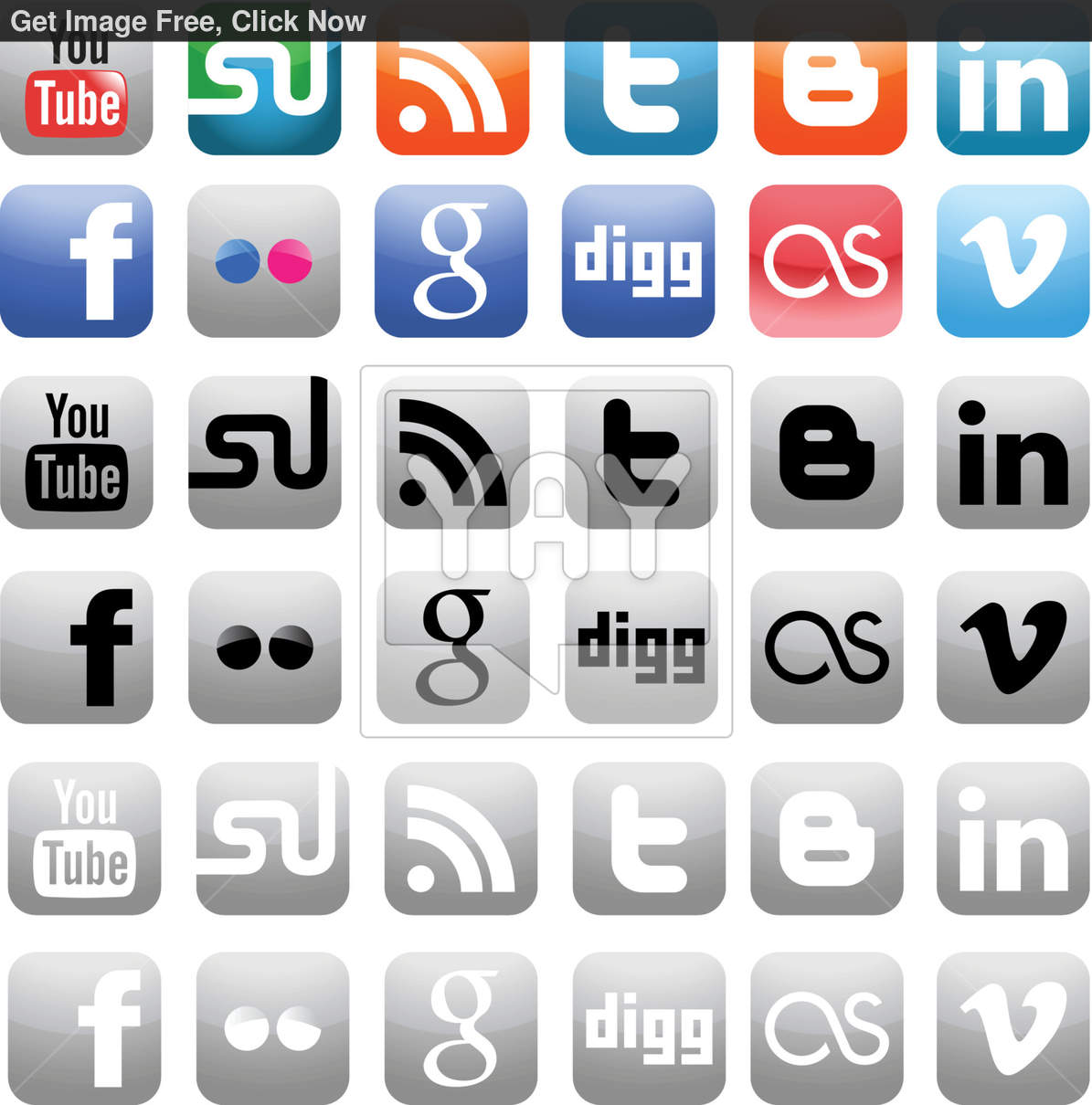 Social Media Icons Vector