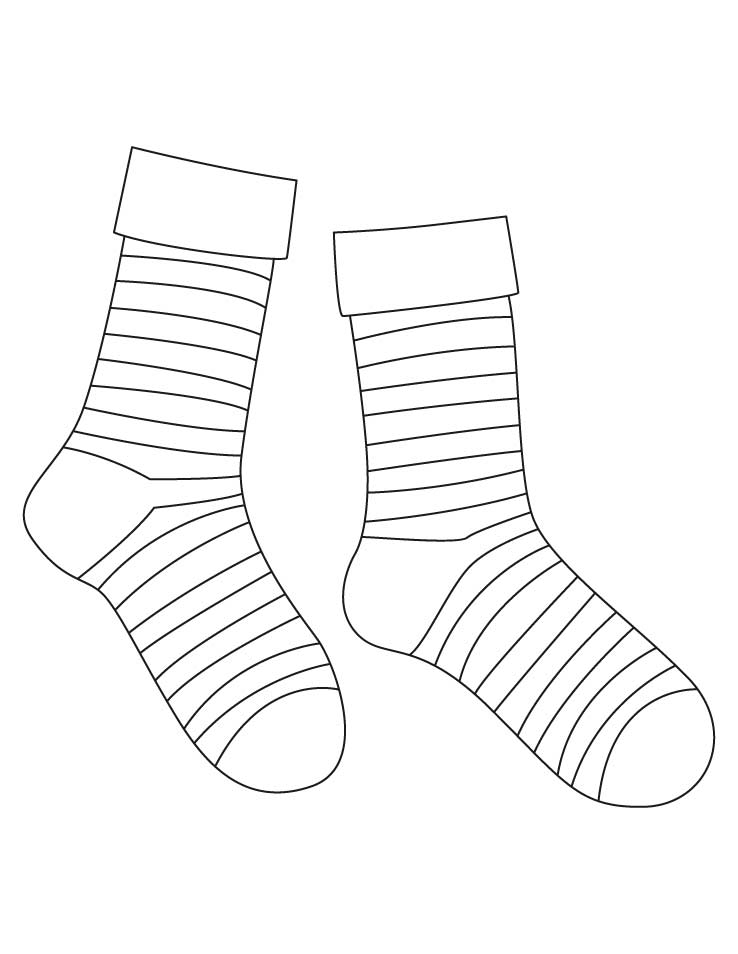 Sock Coloring Page