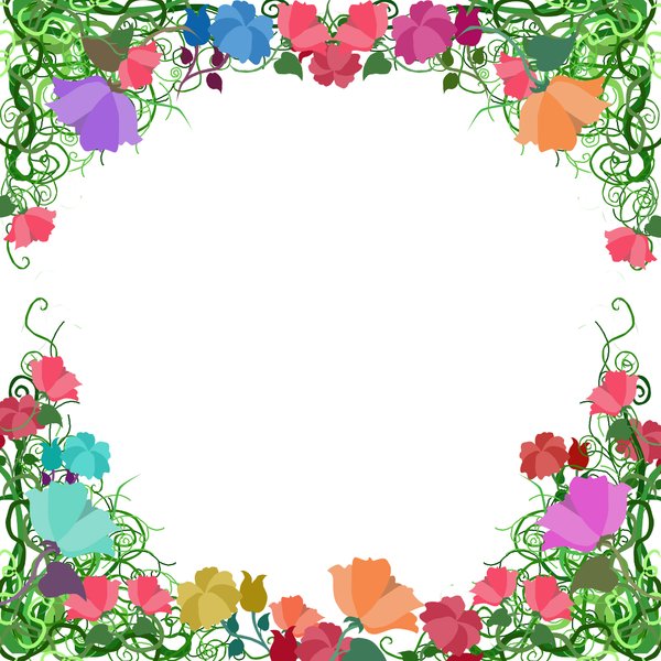 Spring Flower Border Frame Free Photo