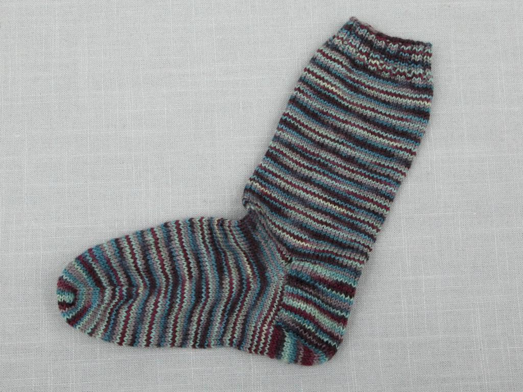 Striped Sock Knitting Pattern for Christmas