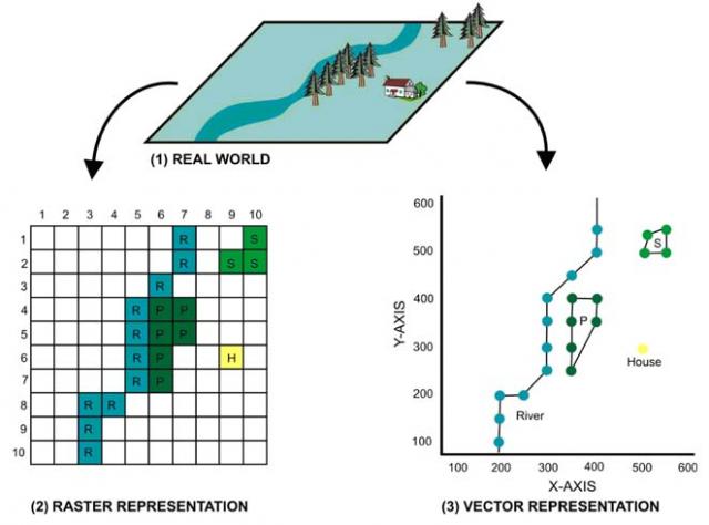 Vector and Raster Data GIS