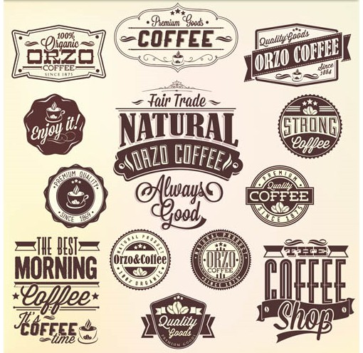 Vector Coffee Labels