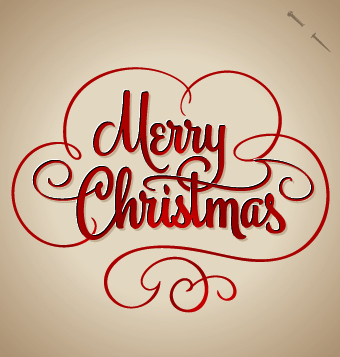 Vector Merry Christmas Script