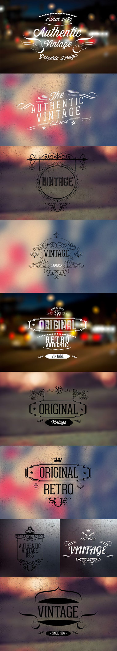 Vintage Free PSD Logo Template