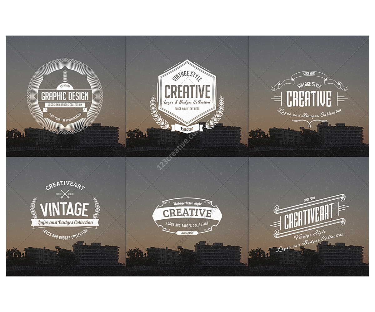 Vintage Logo Templates Photoshop