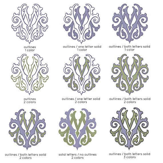 Vintage Machine Embroidery Monogram Designs