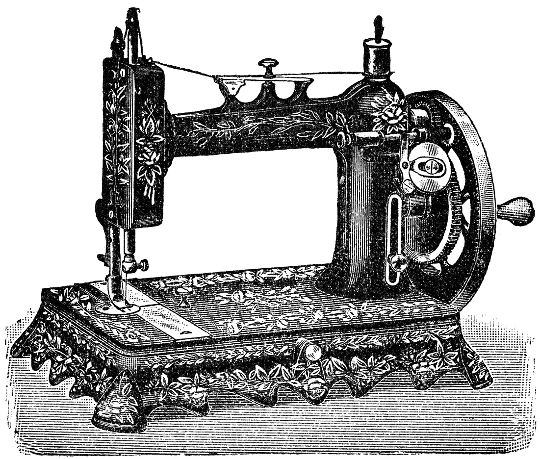 Vintage Sewing Machine Clip Art