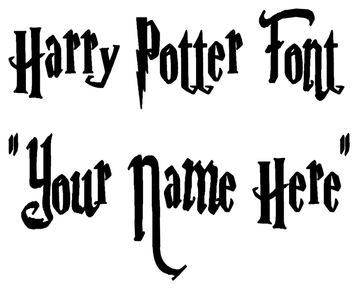 Vinyl Harry Potter Font