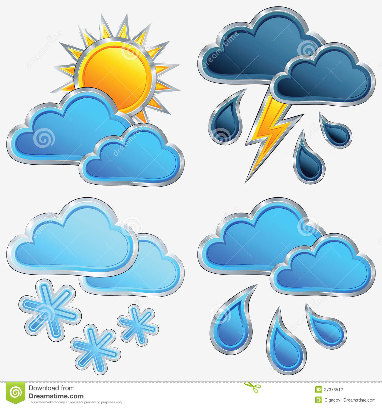Weather Icons Sun and Rain