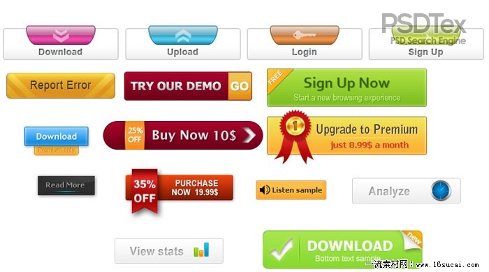 Web Page Buttons Free Download