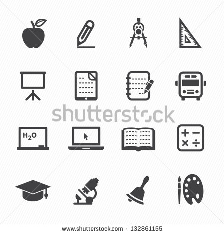 White Education Icons