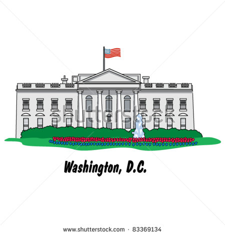 White House Washington DC Clip Art