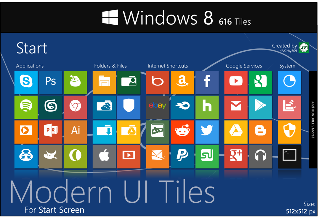 Windows 8 Tile Icons Windows 8 Tile Icons