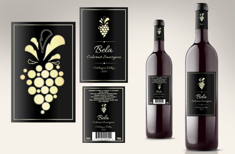 Free template for wine label