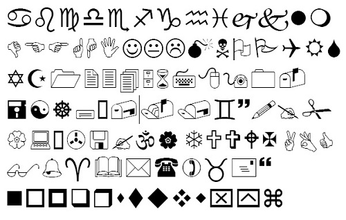 5 Symbol Font Chart Images