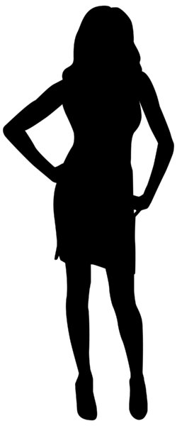 Woman Standing Silhouette