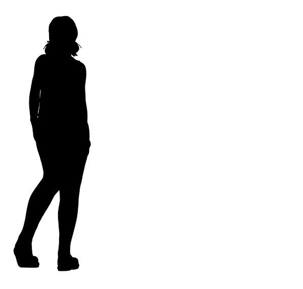 Woman Standing Silhouette
