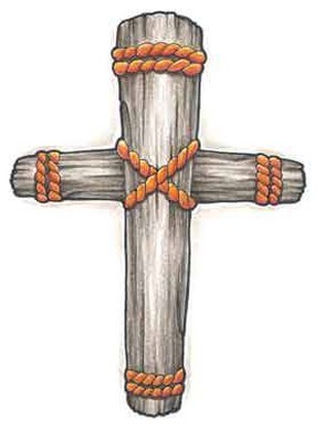 Wooden Cross Tattoo Pattern