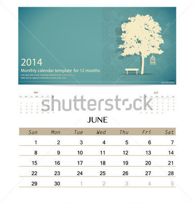 2014 Monthly Calendar Templates