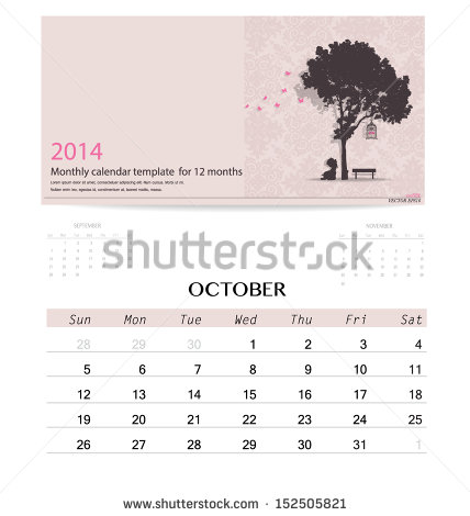 2014 Monthly Calendar