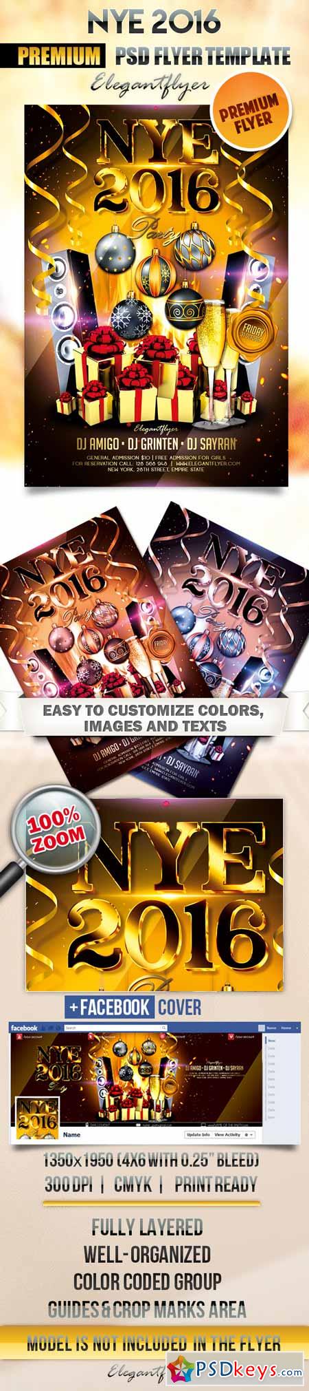 10 2016 Facebook Cover Photo Template PSD Free Images