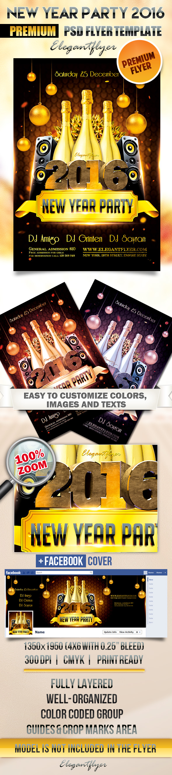 2016 New Year Party Flyer Template 2016 New Year Party Flyer Template