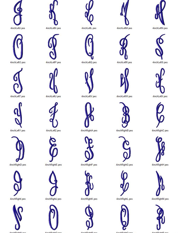3 Letter Monogram Embroidery Fonts 3 Letter Monogram Embroidery Fonts