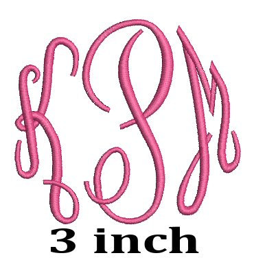 3 Letter Monogram Fonts Machine Embroidery