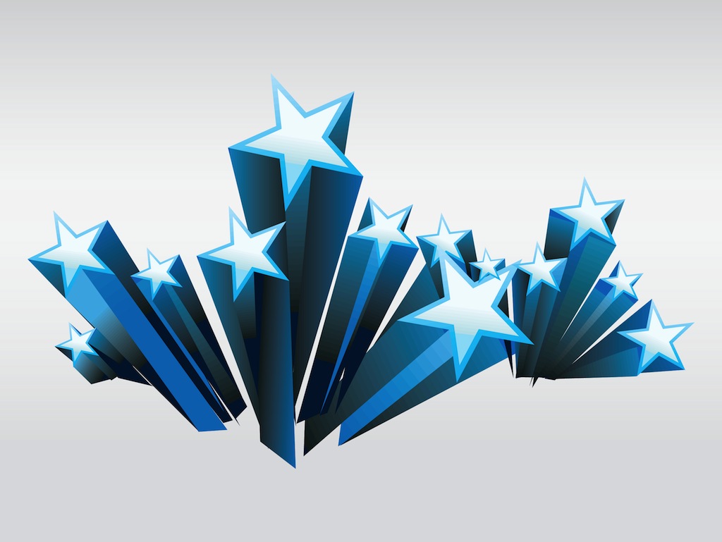 3D Shooting Star Vector 3D Shooting Star Vector