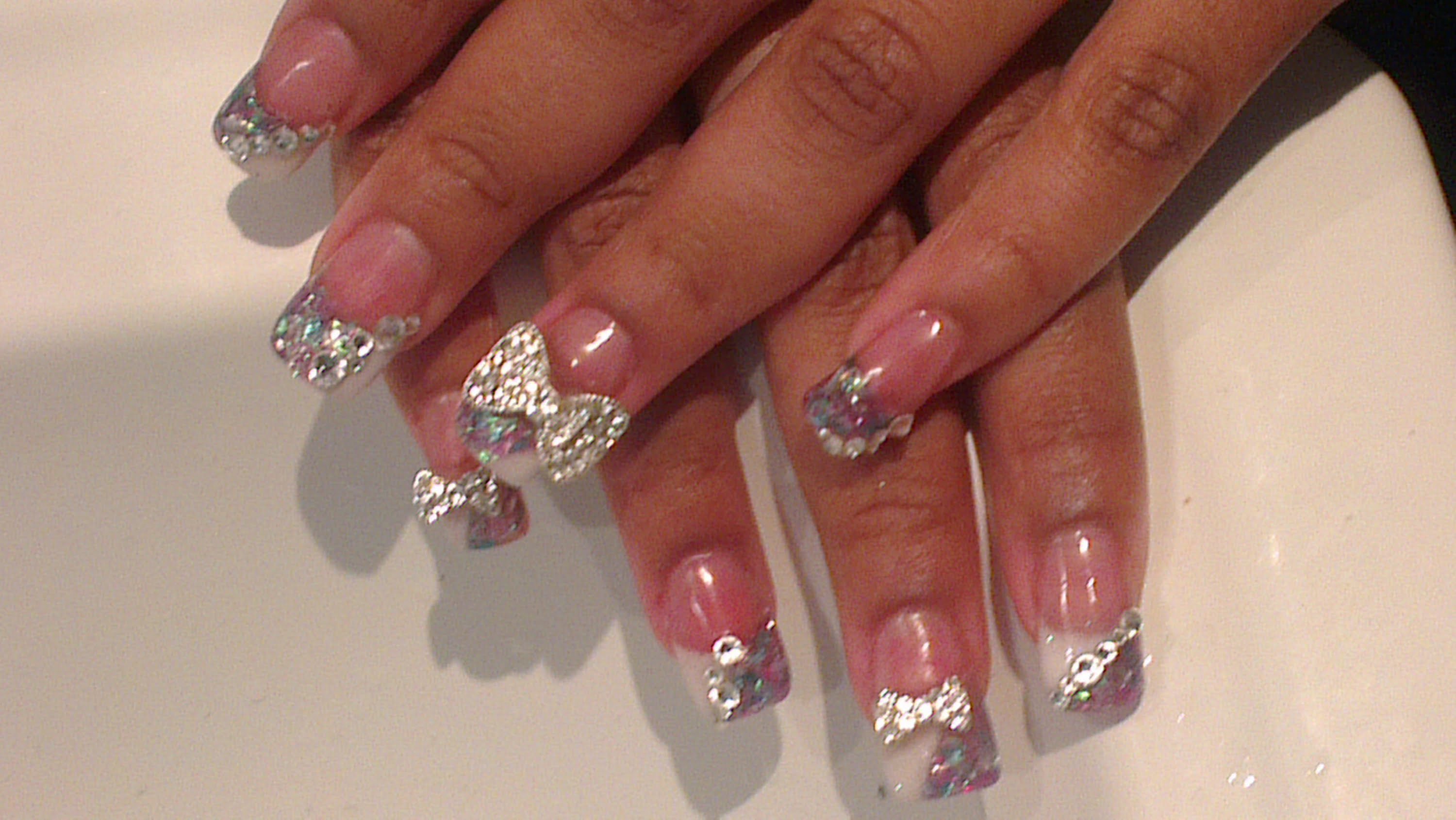 Acrylic Nail Designs with Bling