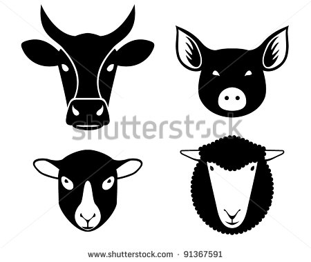 Animal Head Silhouette Vector