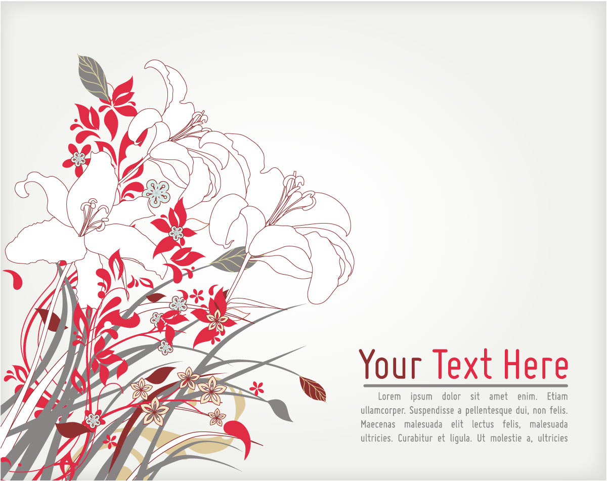 Background Floral Vector Art Free