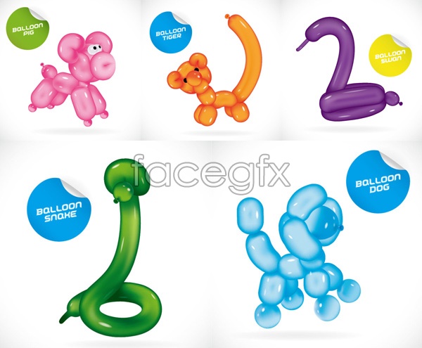 Balloon Animal Cartoon Clip Art