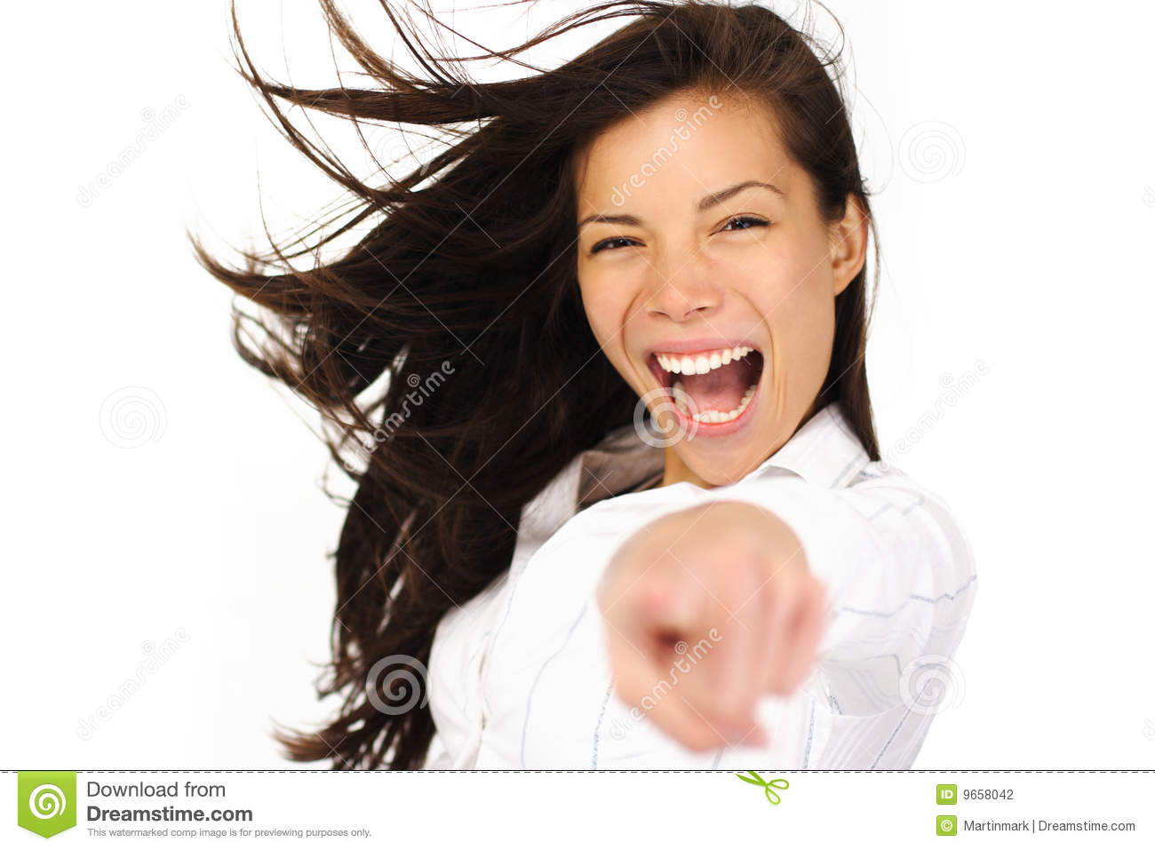 Beautiful Woman Excited