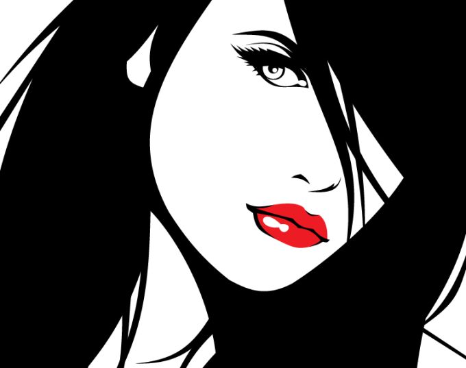 Beautiful Woman Silhouette Vector