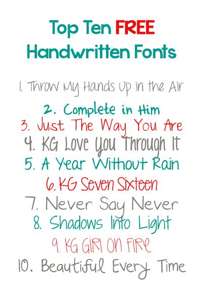 Best Free Handwritten Fonts