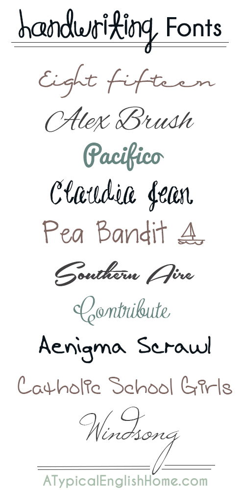 Best Handwriting Fonts Free Download