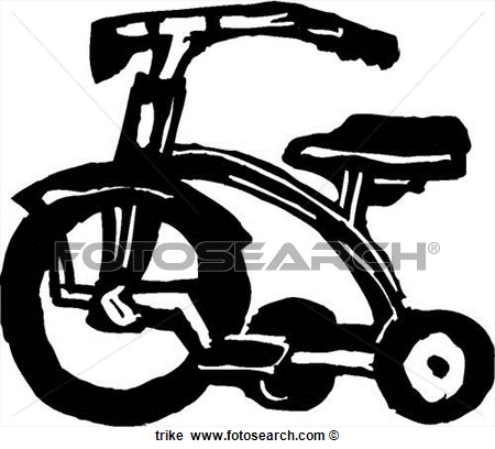 Black and White Clip Art Trikes