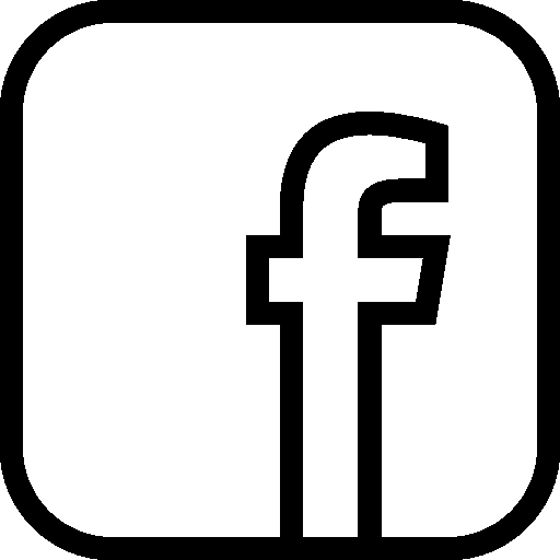 Black and White Facebook Logo Icon