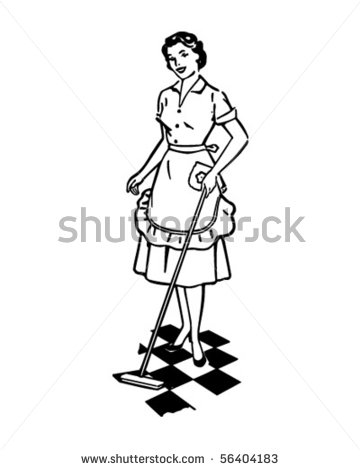 Black Cleaning Lady Clip Art