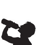 Black Drinking Water Clip Art